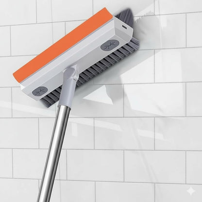 Bathroom Cleaning Brush with Wiper - Long Handle