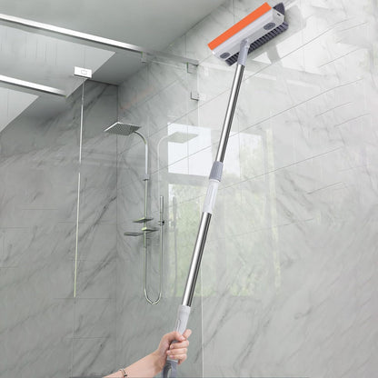 Bathroom Cleaning Brush with Wiper - Long Handle