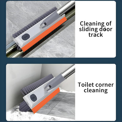 Bathroom Cleaning Brush with Wiper - Long Handle